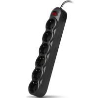 Сетевой фильтр Sven "SF-06L", черный, 6 розеток, 3м