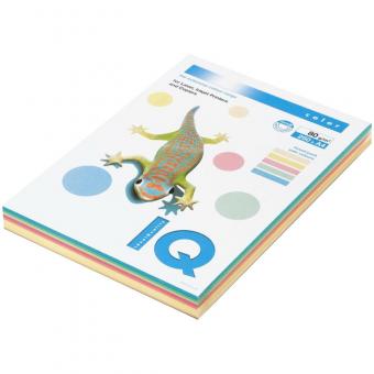 Бумага цветная "Maestro, IQ" А4, пастель (мягкие цвета), 80г/м, 250л/уп (5цв/50л)