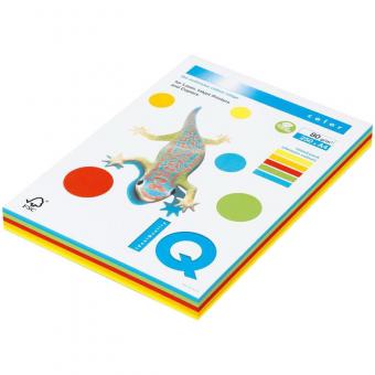 Бумага цветная "Maestro, IQ" А4, интенсив, 80г/м, 250л/уп (5цв/50л)