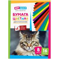 Цветная двухсторон. бумага А4 ArtSpace/Апплика, 8цв., 16л