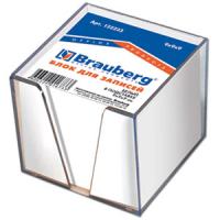 Блок д/зап. Brauberg/STAFF (9*9см), 1000л. белый, в подставке, непроклеенный