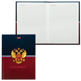 Блокнот А6, 80л. Brauberg/Hatber, твердый, клетка, выб.лак., в ассортименте