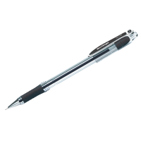 Ручка шарик. Berlingo "BALL POINT I-10" 0,4мм, черная, грип