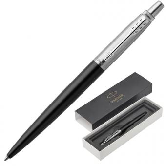Ручка подарочная шариковая PARKER "Jotter Core Bond Street Black" черн.корп, хром.дет, синяя