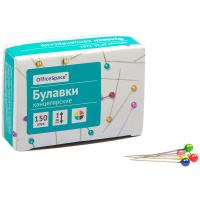 Булавки офисные с круглой шляпкой, 28мм, 150шт.