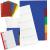 Разделитель пластиковый А5, цветовой, 5 цветов,  5 листов, с перфорацией