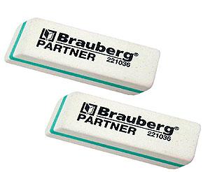 Резинка стират. Brauberg "Partner" натуральный каучук, 50х18х8мм