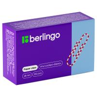 Скрепки Brauberg/Berlingo, с цветными полосками 28мм, 100шт., карт. упаковка