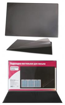 Коврик-подкладка настольный для письма, арт.2129.П и ПО_3165, с прозрачным карманом, жесткий, 380х590мм
