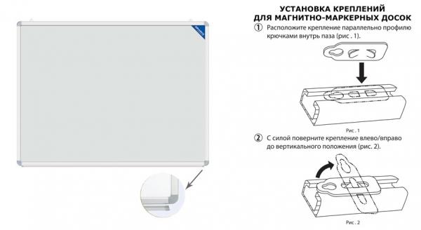 Доска BRAUBERG магнитно-маркерная, настенная, 90х120см