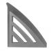 Стойка-угол BRAUBERG "Office style" 245х90х285мм, серая