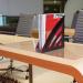 Стойка-угол BRAUBERG "Office style" 245х90х285мм, тониров. красный