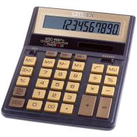 Калькулятор ЧЁРНО-ЗОЛОТОЙ Citizen SDC-888TIIGE, 2 памяти, 12 разрядов, 203х158мм