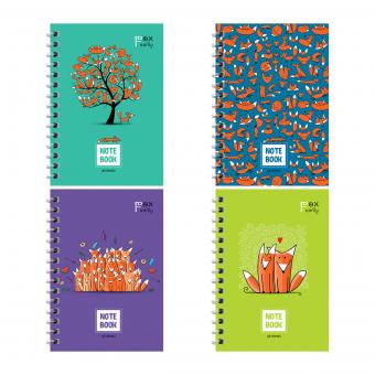 Записная книжка А6 ArtSpace, 96л., на гребне, тверд.обложка, глянц.лам, в ассортименте