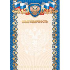 Благодарность 2776 (голубой фон с гербом и триколором)