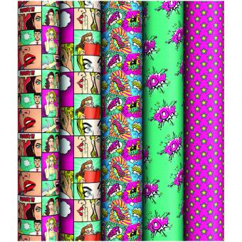 Упаковочная бумага глянц. ArtSpace "Pop art" (70*100см), 90г/м2, в ассортименте