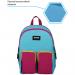 Рюкзак Berlingo Color blocks "Blue fuxia" (39*28*17см), 2 отд., 4 кармана, уплотненная спинка