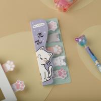 Флажки-закладки бумажные MESHU "Meow paw", 20л*5 цв.