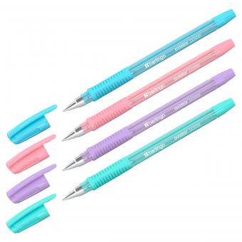 Ручка шарик. Berlingo "Aviator Pastel" синяя, 0,7мм, грип