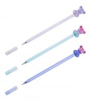 Ручка шарик. MESHU "Сool Bear" синяя, 0,7мм, корпус ассорти