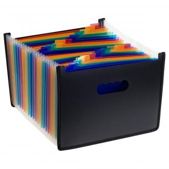 Лоток-органайзер для хранения документов СТАММ А4, 25 отделения, черный