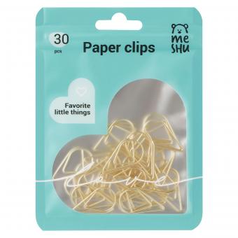 Скрепки фигурные 25мм, MESHU "Little Drops", 30шт.