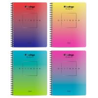 Тетрадь А5 96л., Berlingo "Radiance", 80г/м2, клетка, гребень, софт-тач, ассорти