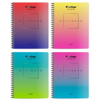 Тетрадь А5 96л., Berlingo "Radiance", 80г/м2, клетка, гребень, софт-тач, ассорти