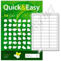 Бумага самоклеящаяся А4 100л. Quick&Easy, белая, 33 фр. (70*25,4), 70г/м2