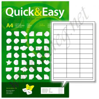 Бумага самоклеящаяся А4 100л. Quick&Easy, белая, 33 фр. (70*25,4), 70г/м2