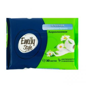 Бумага туалетная, влажная Emily Style, 30шт