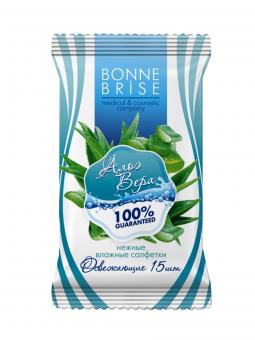 Салфетки влажные, освежающие Bonne brise 15шт, в ассортименте