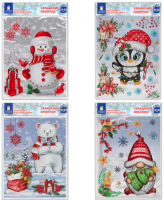 Наклейка для окон ЗОЛОТАЯ СКАЗКА (30х38см), в ассортименте