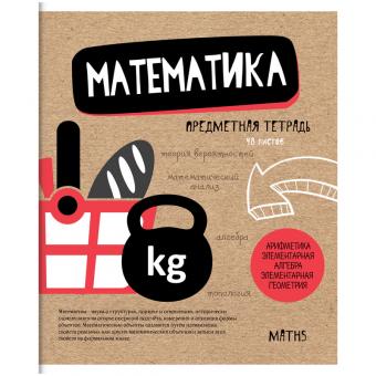 Тетрадь предметная "Математика",  48л., в ассортименте