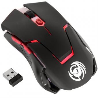 Мышь беспроводная Диалог MRGK-12U DPI, игровая, черно-красная