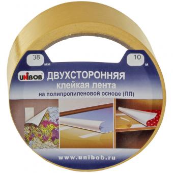 Двухсторонний скотч Unibob (38мм*10м), основа-полипропилен