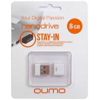 Флэш-диск 8ГБ, USB Qumo "Nano", белая