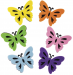Наклейки из фетра ОСТРОВ СОКРОВИЩ "Бабочки", двухцветные, 6шт., ассорти