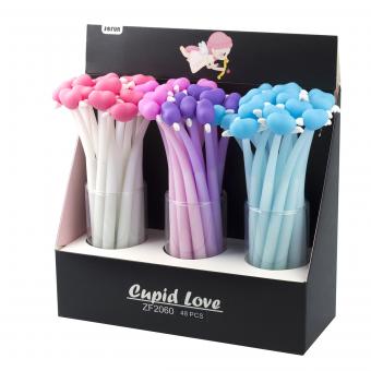 Ручка шарик. Alingar "Cupid Love" 0,7мм, синяя, цветной корпус soft корпус