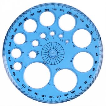 Транспортир пластиковый 360°, цвет в ассортименте